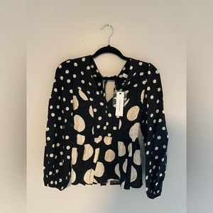 NWT Topshop Peplum top